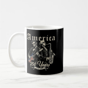 Mug Abe Lincoln Père Fondateur Jouant de la Guitare