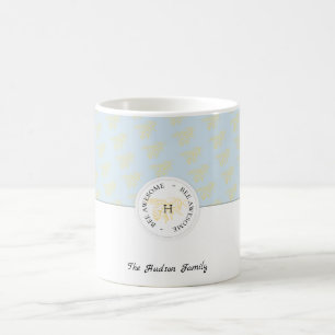 Mug Abee Awesome Abeille d'Or Personnalisé Monogramme