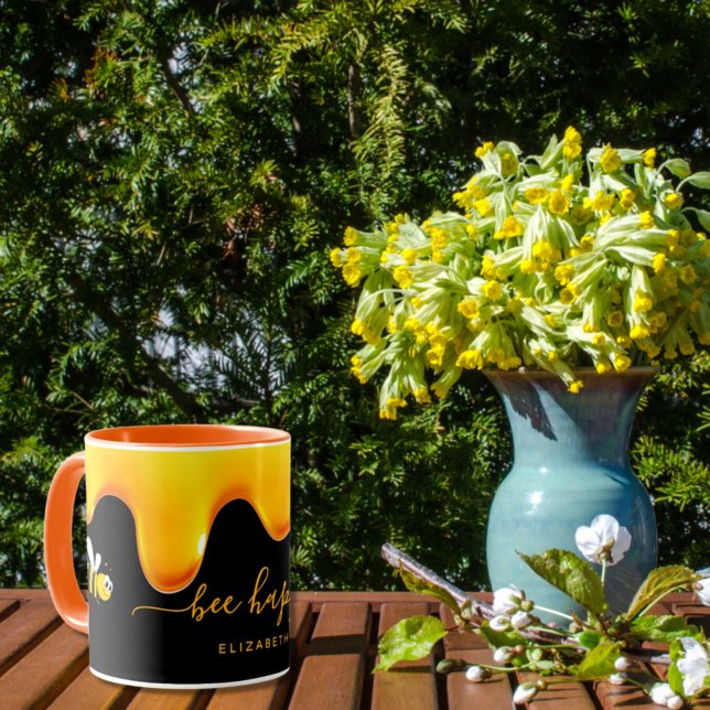 Mug Abee Joyeuse abeilles jaunes mignonnes goutte de m (Créateur téléchargé)