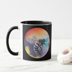 Mug Abeille à Flower mug. Belle bourdon coloré