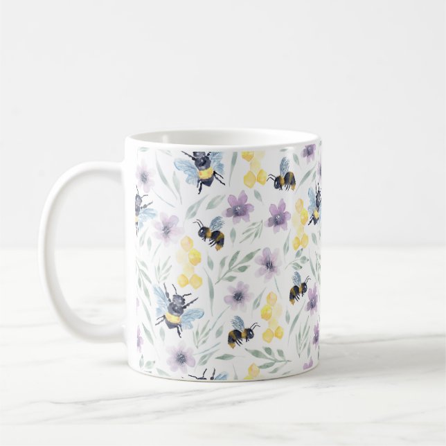 Mug Abeille aquarelle Motif (Gauche)