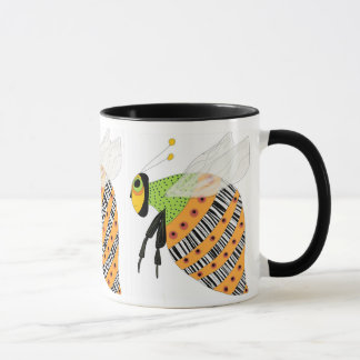 Mug Abeille de code barres de trois abeilles