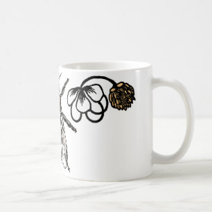 Mug abeille de travailleur avec le trèfle