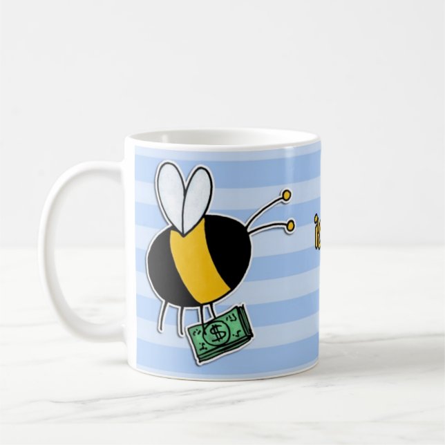 Mug abeille de travailleur - banquier (Gauche)