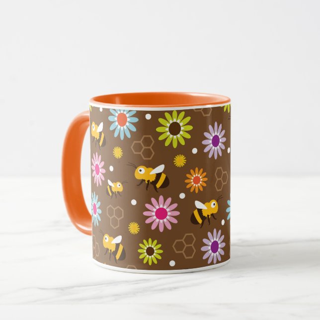 Mug Abeille & Fleurs (Devant gauche)