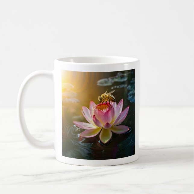 Mug Abeille sur fleur de lotus (Gauche)