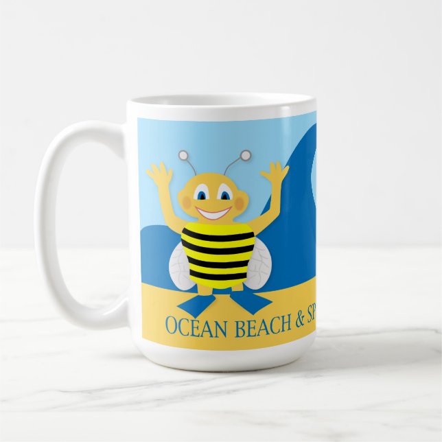 Mug Abeille sur la plage (Gauche)