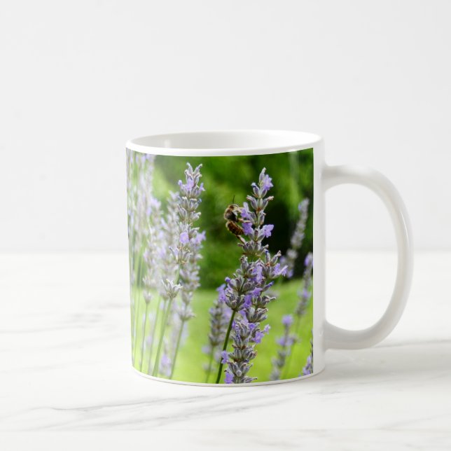 Mug Abeille sur Lavender Summer Floral (Droite)