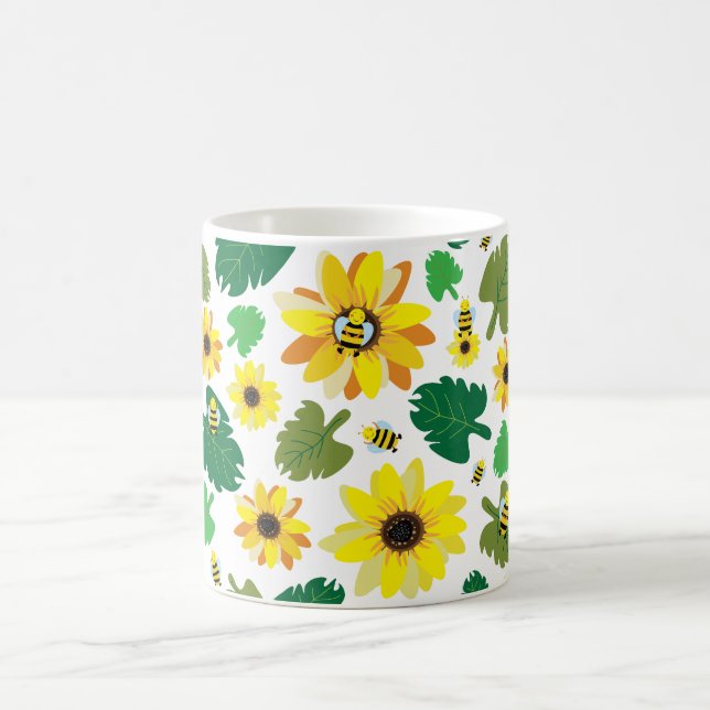 Mug Abeille tournesol mignonne (Centre)