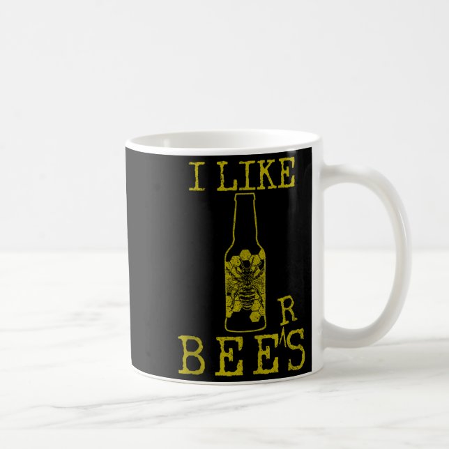 Mug Abeilles & Bière - Citation Drôle Apicult Apiculte (Droite)