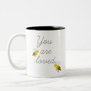 Mug abeilles chéries bicolore