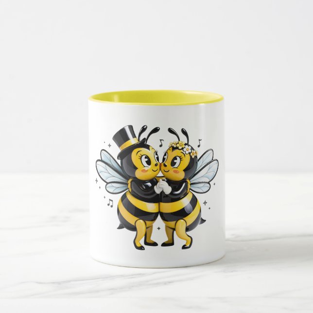 Mug Abeilles dansantes romantiques (Centre)