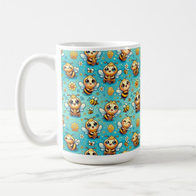 Mug Abeilles de dessin animé mignonnes (Gauche)