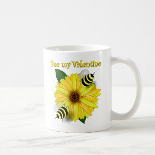 Mug Abeilles réunies sur une fleur jaune