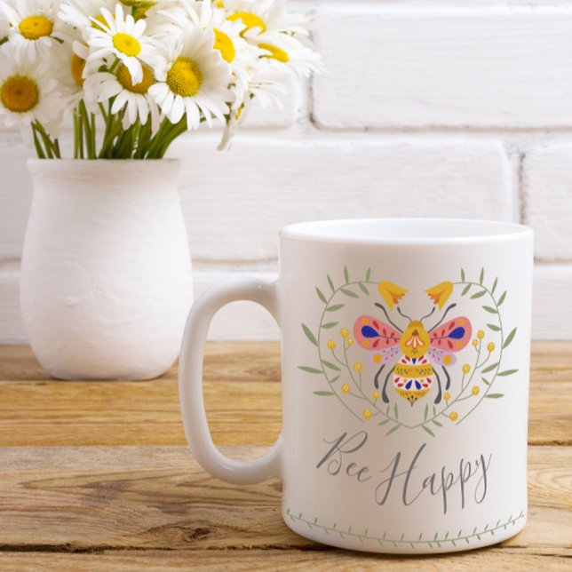 Mug Abey Happy (Bee Happy Coffee Mug)