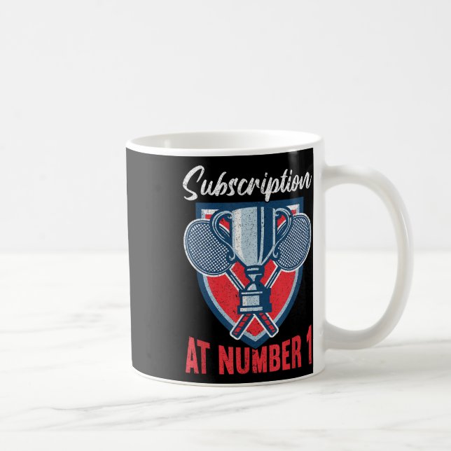 Mug Abonnement au numéro 1 de Badminton drôle  (Droite)