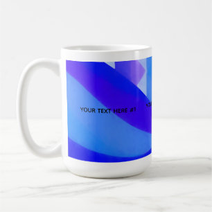 Mug Abrégation géométrique de la vague bleue