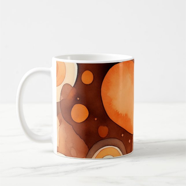 Mug Abstract Earth Tone Watercolor (Gauche)