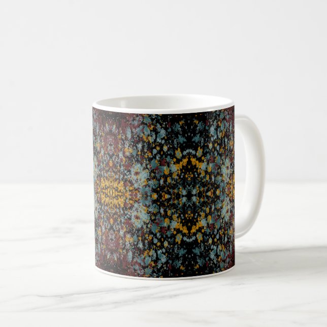 Mug Abstract Graffiti Splatter Painting Art On Black  (Devant droit)