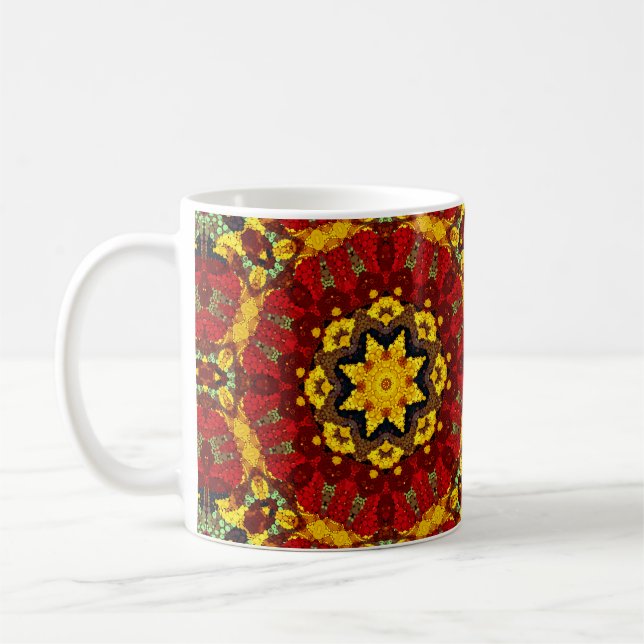 Mug Abstract modern mosaic kaleidoscopic (Gauche)