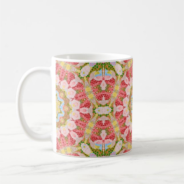 Mug Abstract modern mosaic kaleidoscopic (Gauche)