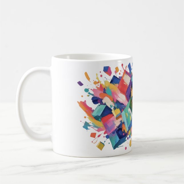 Mug Abstract Paint Collision (Gauche)