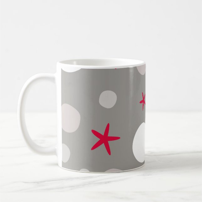 Mug Abstract seamless vintage pattern on grey backgrou (Gauche)