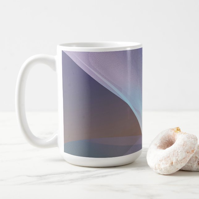 Mug Abstract Swirly Ribbons (Avec donut)