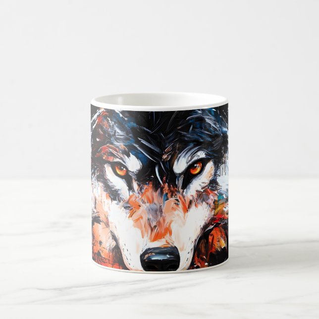 Mug Abstract Wild Spirit Wolf (Centre)