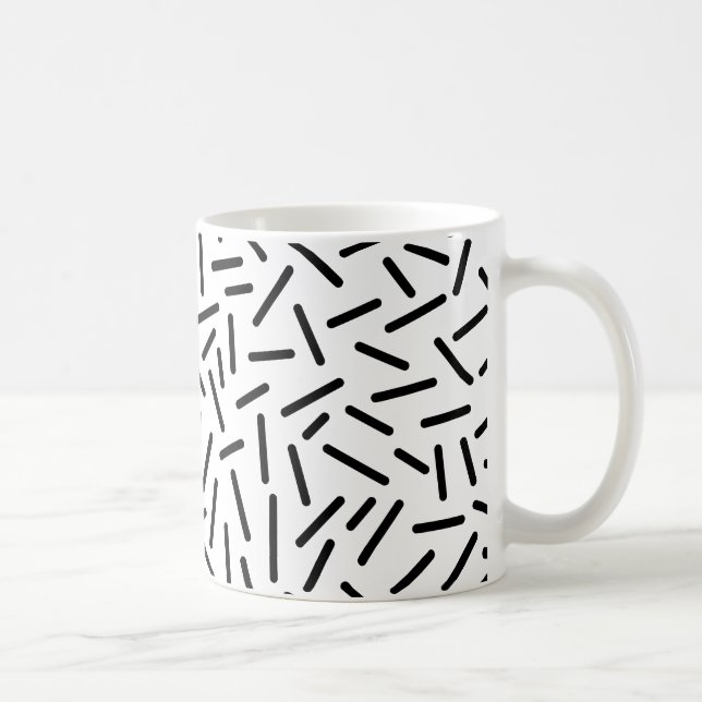Mug Abstrait 300117 - Noir sur blanc (Droite)