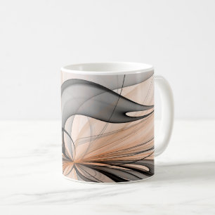 Mug Abstrait Anthracite Grey Sienna Art moderne fracta