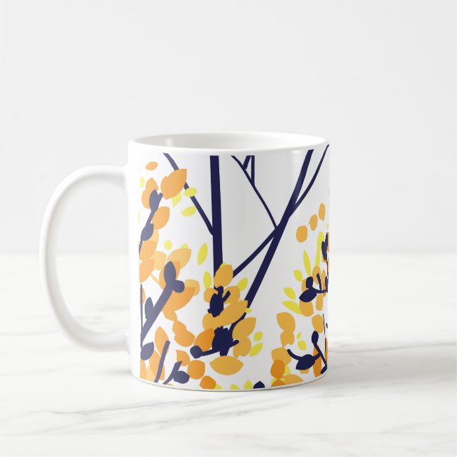 Mug Abstrait arbre d'automne Motif moderne (Gauche)