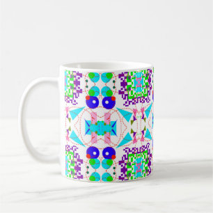 Mug Abstrait arrière - plan amusant. Formes de couleur