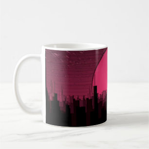 Mug Abstrait arrière - plan coloré. Belle lune