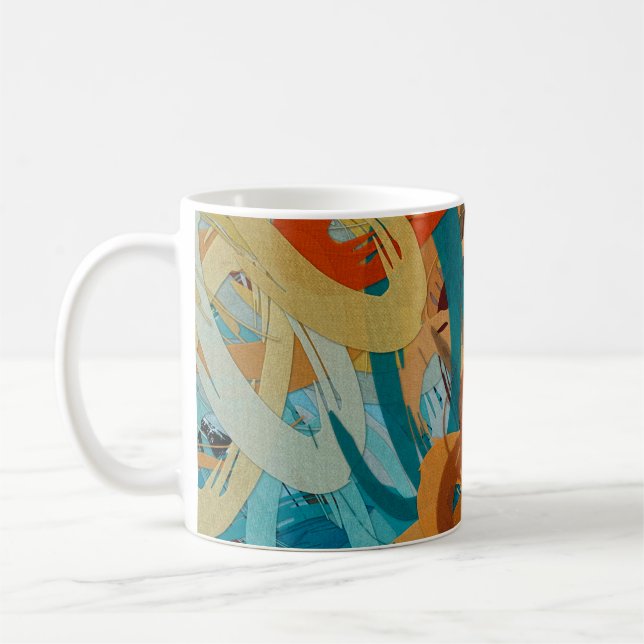 Mug abstrait arrière - plan psychédélique de couleur c (Gauche)