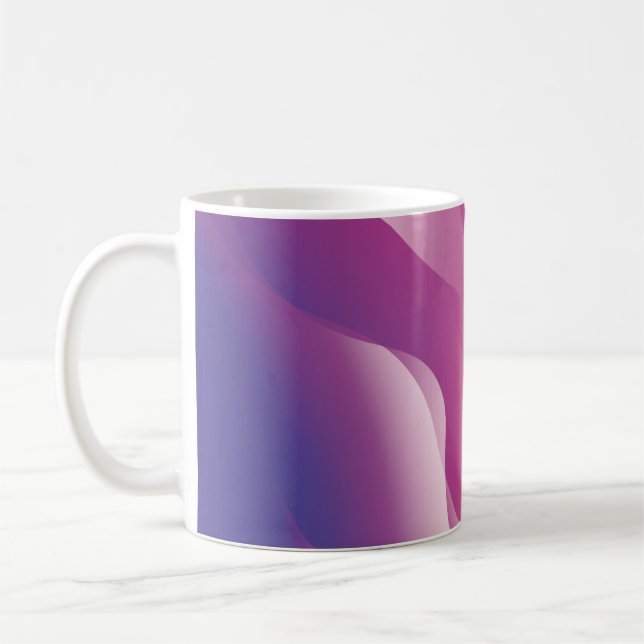 Mug Abstrait Arrière - plan Wavy. Illustration avec co (Gauche)
