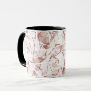 Mug abstrait beige blanc moderne et élégant   