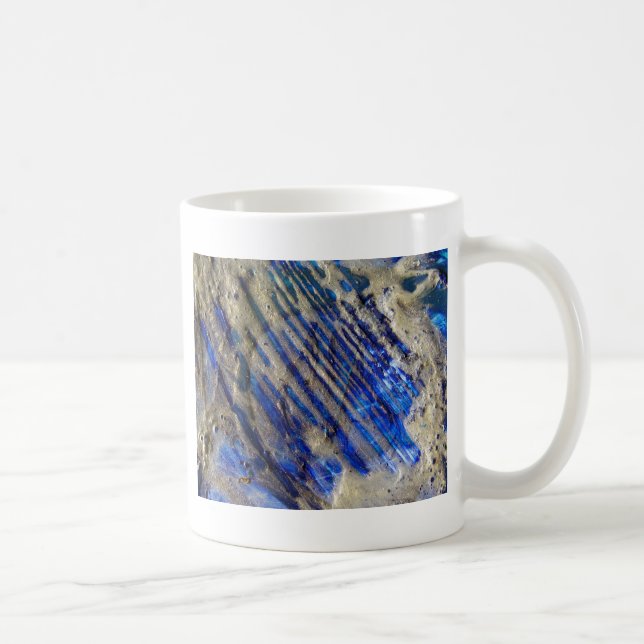 Mug Abstrait bleu et or (Droite)