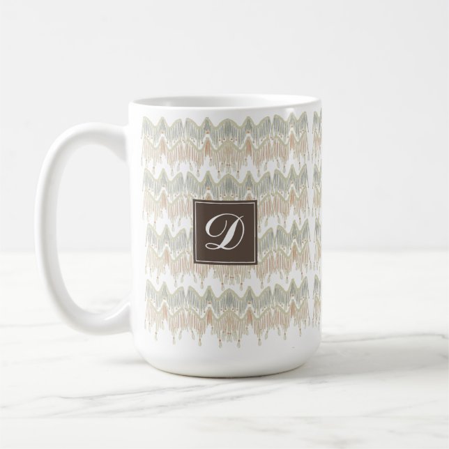 Mug Abstrait Boho Macramé Naturel Suspendu Organique (Gauche)