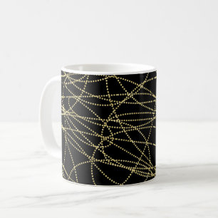 Mug Abstrait brillant d'or noir