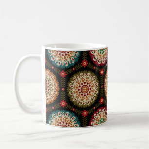 Mug abstrait cercle coloré bundu motif arrière-plan a
