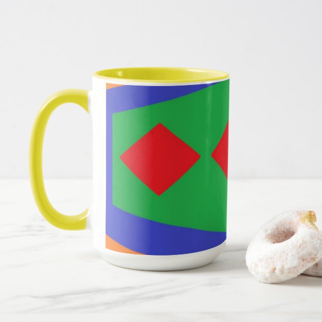 Mug : Abstrait coloré (Avec donut)