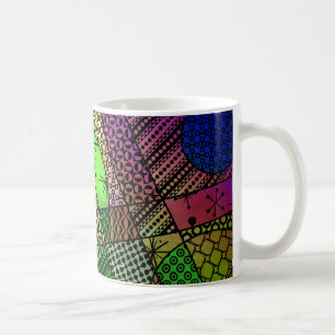 Mug Abstrait coloré avec des textures et des Motifs