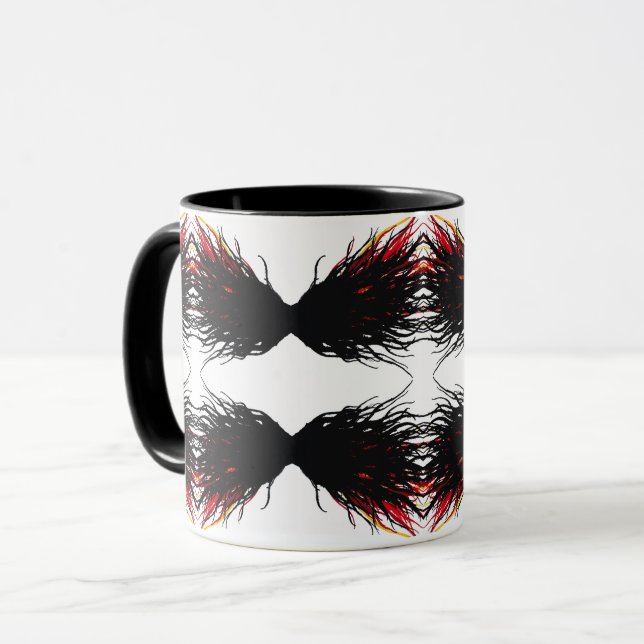 Mug Abstrait convoitise 7 péchés capitaux art à l'encr (Devant gauche)