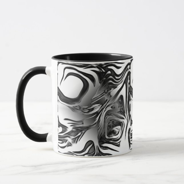 Mug Abstrait d'encre d'argent (Gauche)