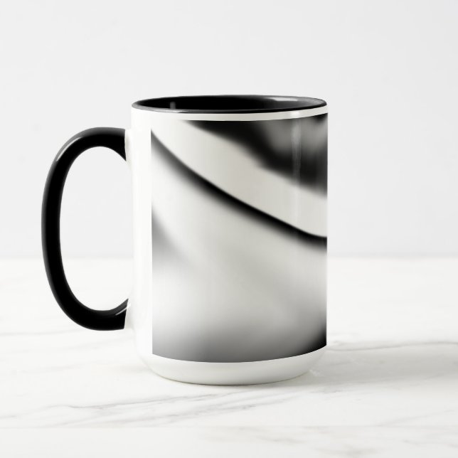 Mug Abstrait en noir et blanc (Gauche)