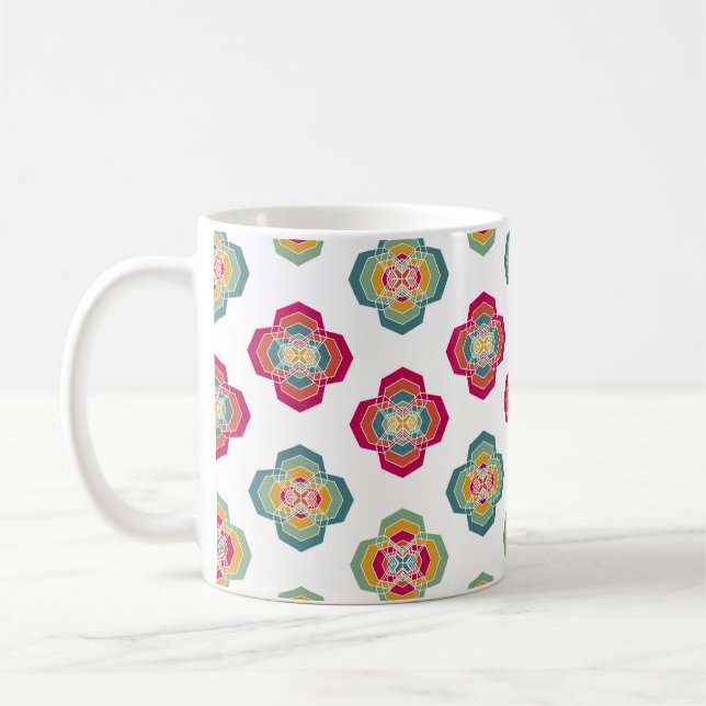 Mug Abstrait  Floral Arrière - plan, textu de surface (Gauche)