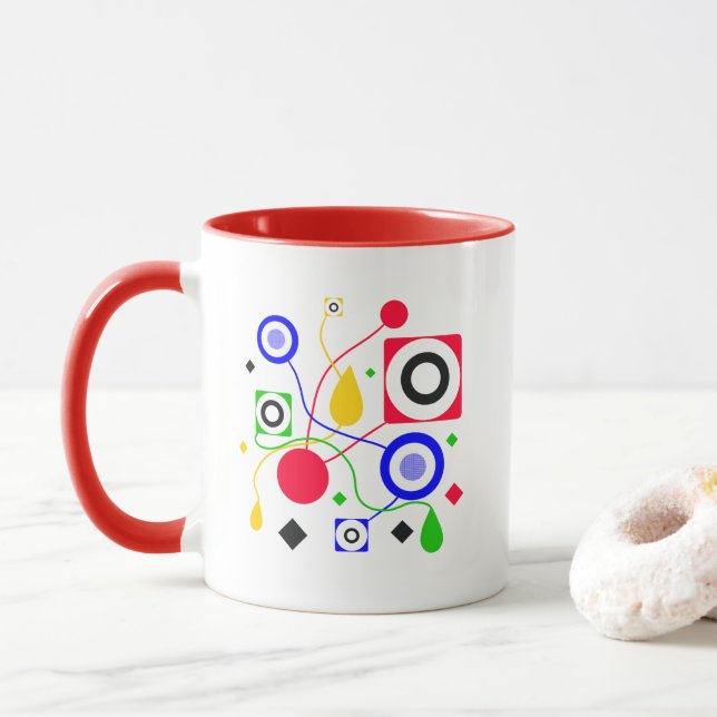 Mug Abstrait géométrique (Avec donut)