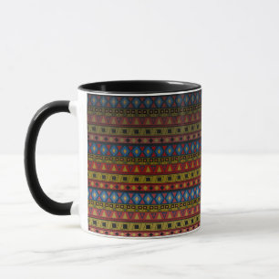 Mug Abstrait géométrique africain marocain navajo folk