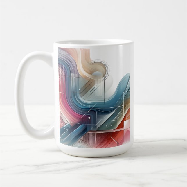 Mug Abstrait géométrique - Conception de dégradé (Gauche)
